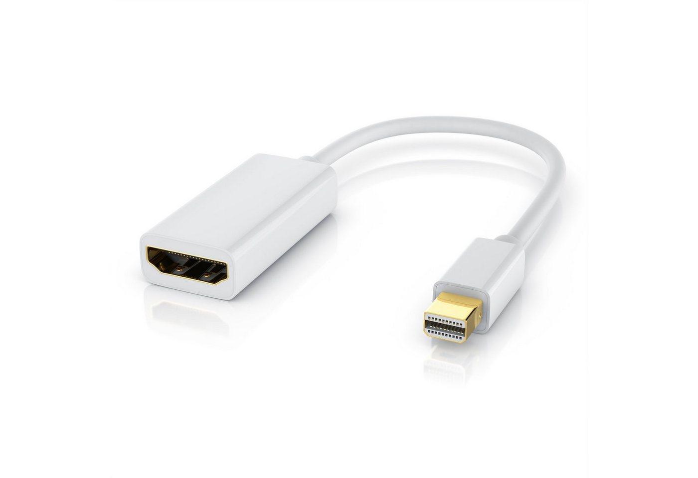 CSL Audio- & Video-Adapter Mini DisplayPort zu HDMI Typ A, 15 cm, 4K UHD mDP Adapter / Koverter Kabel von CSL
