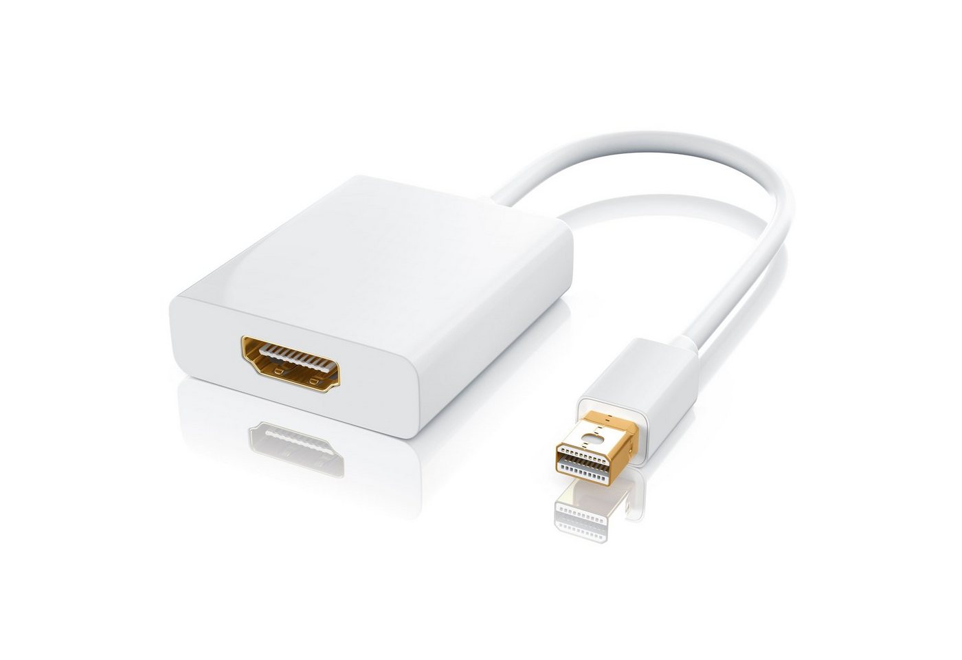 CSL Audio- & Video-Adapter Mini DisplayPort zu HDMI Typ A, Full HD MiniDP Adapter / Konverterkabel von CSL