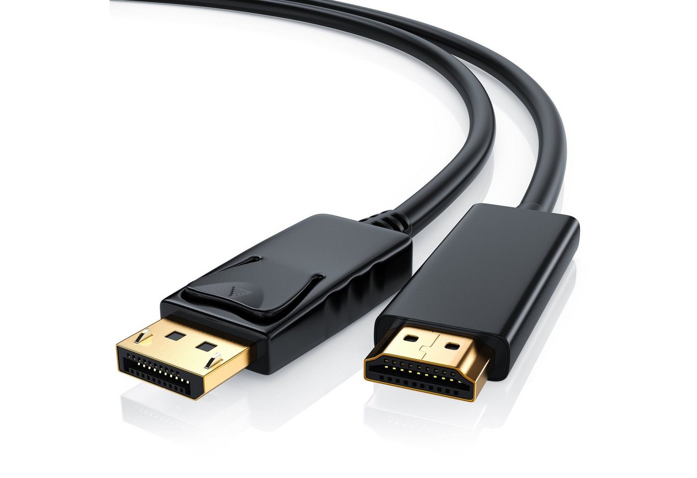 CSL Audio- & Video-Kabel, DisplayPort, HDMI, (200 cm), DP Monitor Kabel mit Audioübertragung - 2m von CSL