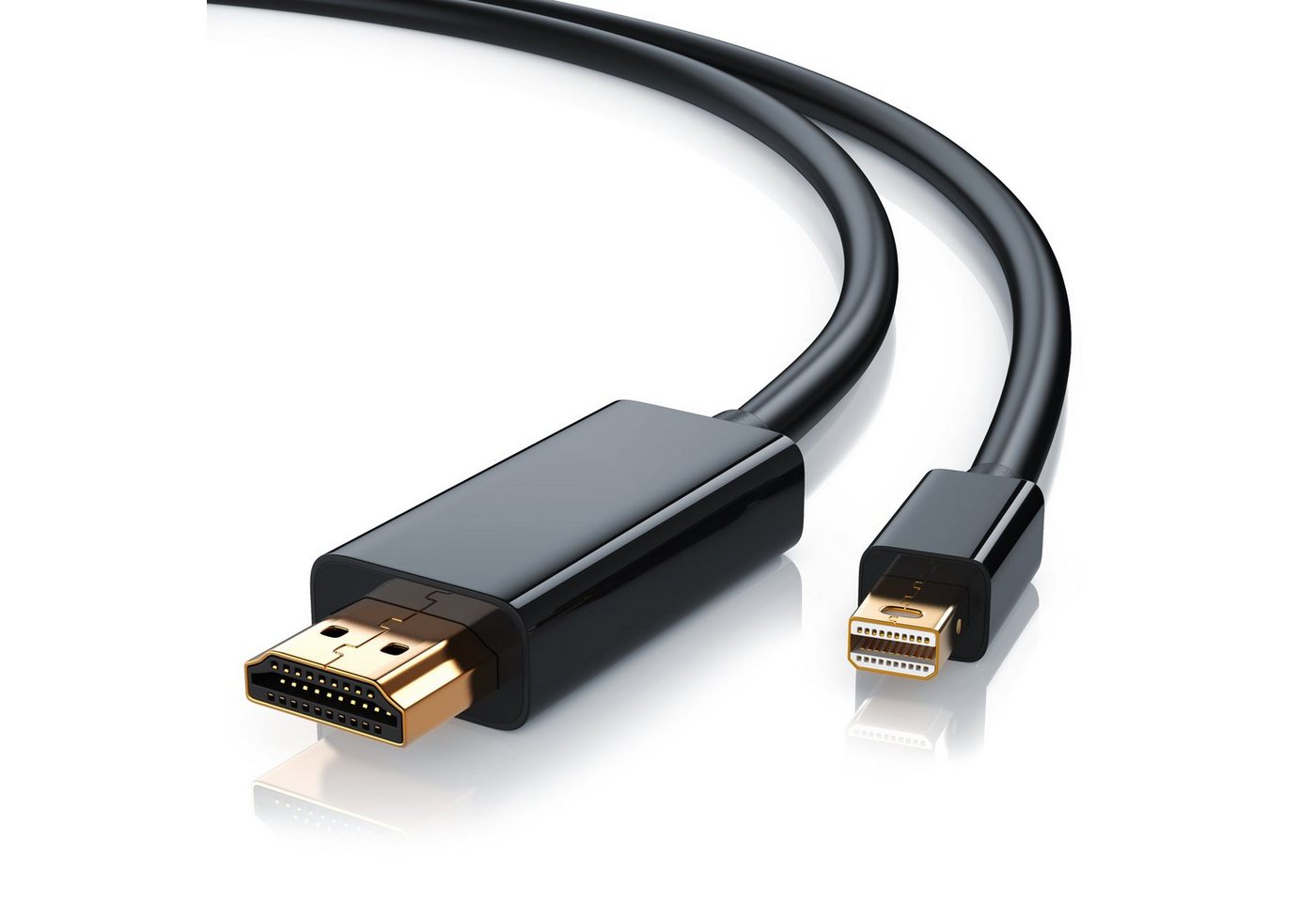 CSL Audio- & Video-Kabel, Mini DisplayPort, HDMI Typ A, (300 cm), Premium Full HD MiniDP Adapter Monitor Kabel - 3m von CSL
