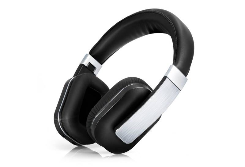 CSL Bluetooth-Kopfhörer (mit Mikrofon & Noise Reduction, BT4.0 + 3,5mm Buchse / Alu gebürstet) von CSL