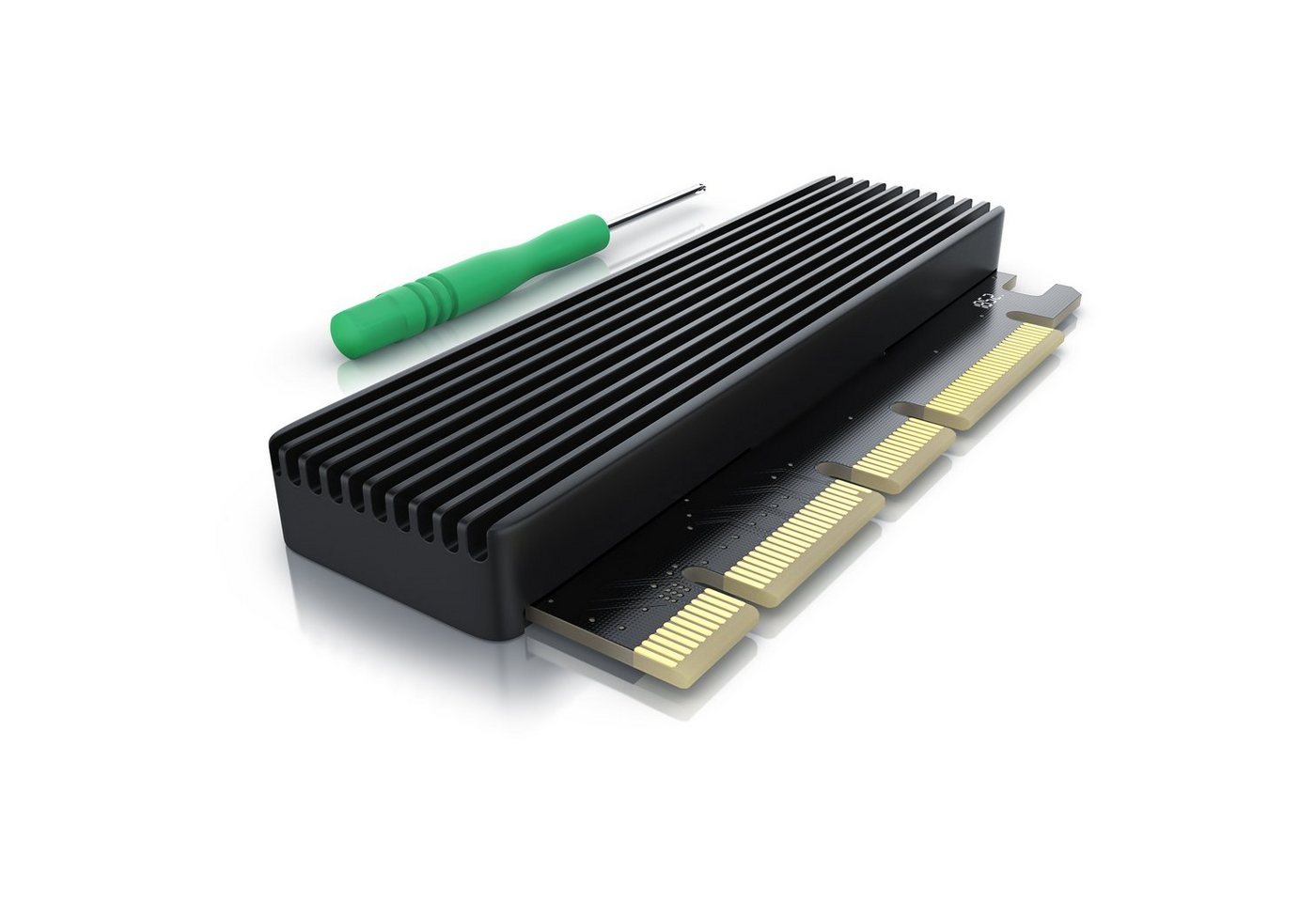 CSL Computer-Adapter, PCIe Karte, Erweiterungskarte für M.2 Key-M SSDs, NVMe Standard von CSL