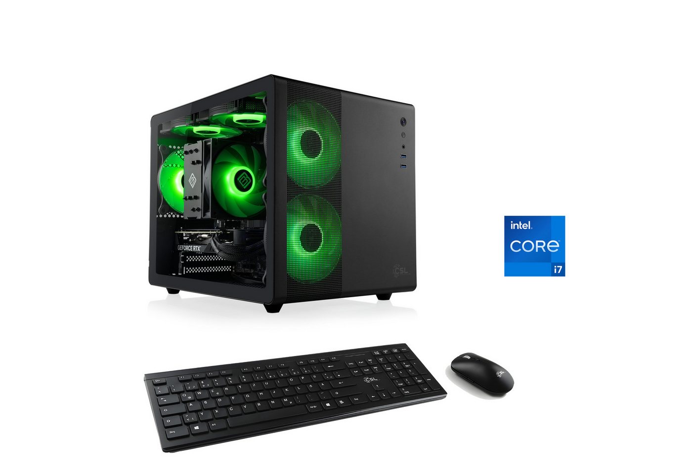 CSL Cube V24175 PC (Intel® Core i7 14700F, GeForce RTX 4060, 32 GB RAM, 1000 GB SSD, Luftkühlung) von CSL