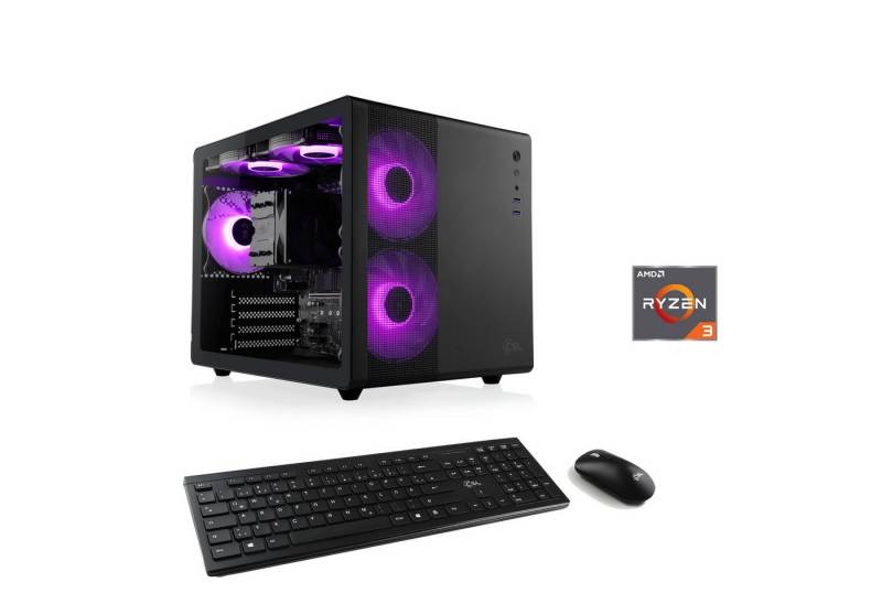 CSL Cube V24178 PC (AMD Ryzen 3 3200G, 32 GB RAM, 1000 GB SSD, Luftkühlung) von CSL