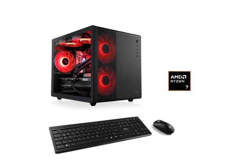 CSL Cube V24230 PC (AMD Ryzen 7 9700X, GeForce RTX 4060, 32 GB RAM, 1000 GB SSD, Wasserkühlung) von CSL