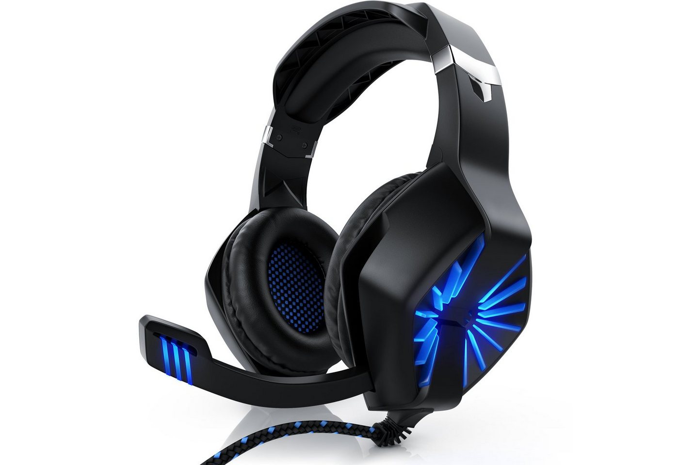 CSL Gaming-Headset (GHS-102 USB Kopfhörer mit Mikrofon für Windows/Mac/Linux /PS4/PS4 Pro) von CSL