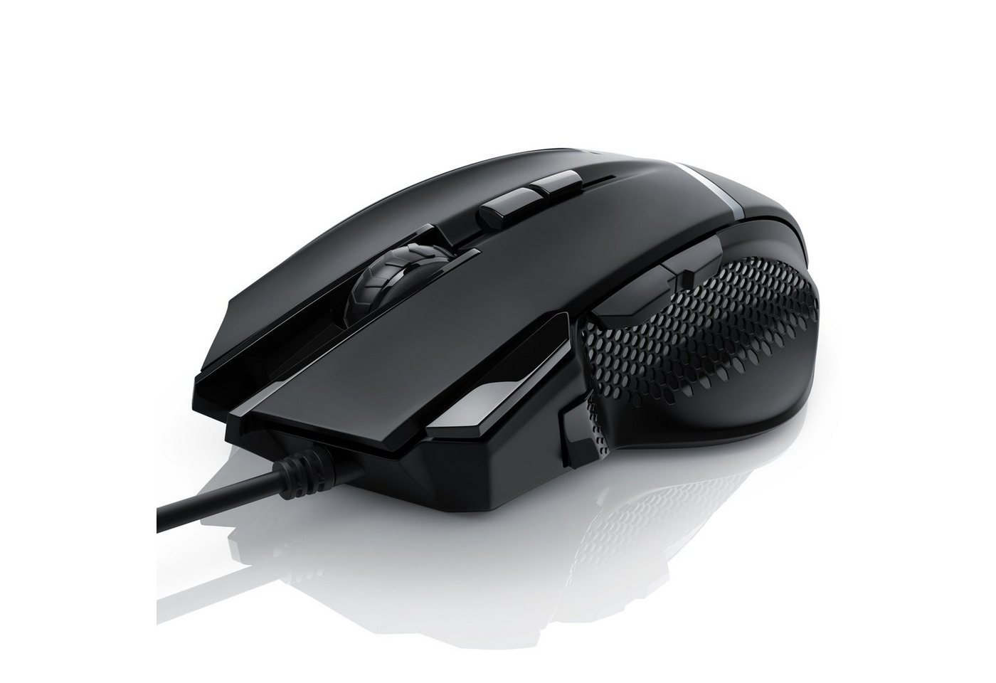CSL Gaming-Maus (kabelgebunden, 500 dpi, ergonomisch, 3200 dpi, Abtastrate wählbar, Mouse inkl. Gewichten) von CSL