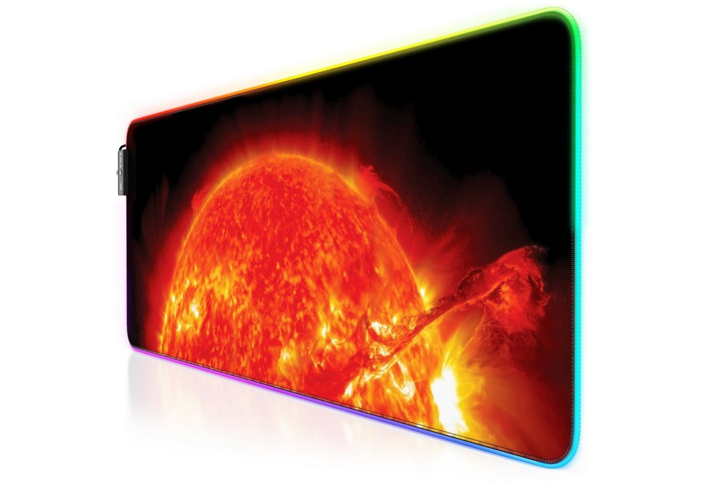 CSL Gaming Mauspad, RGB Gaming Mauspad - 800 x 300 mm XL Mousepad - LED Multi Color von CSL