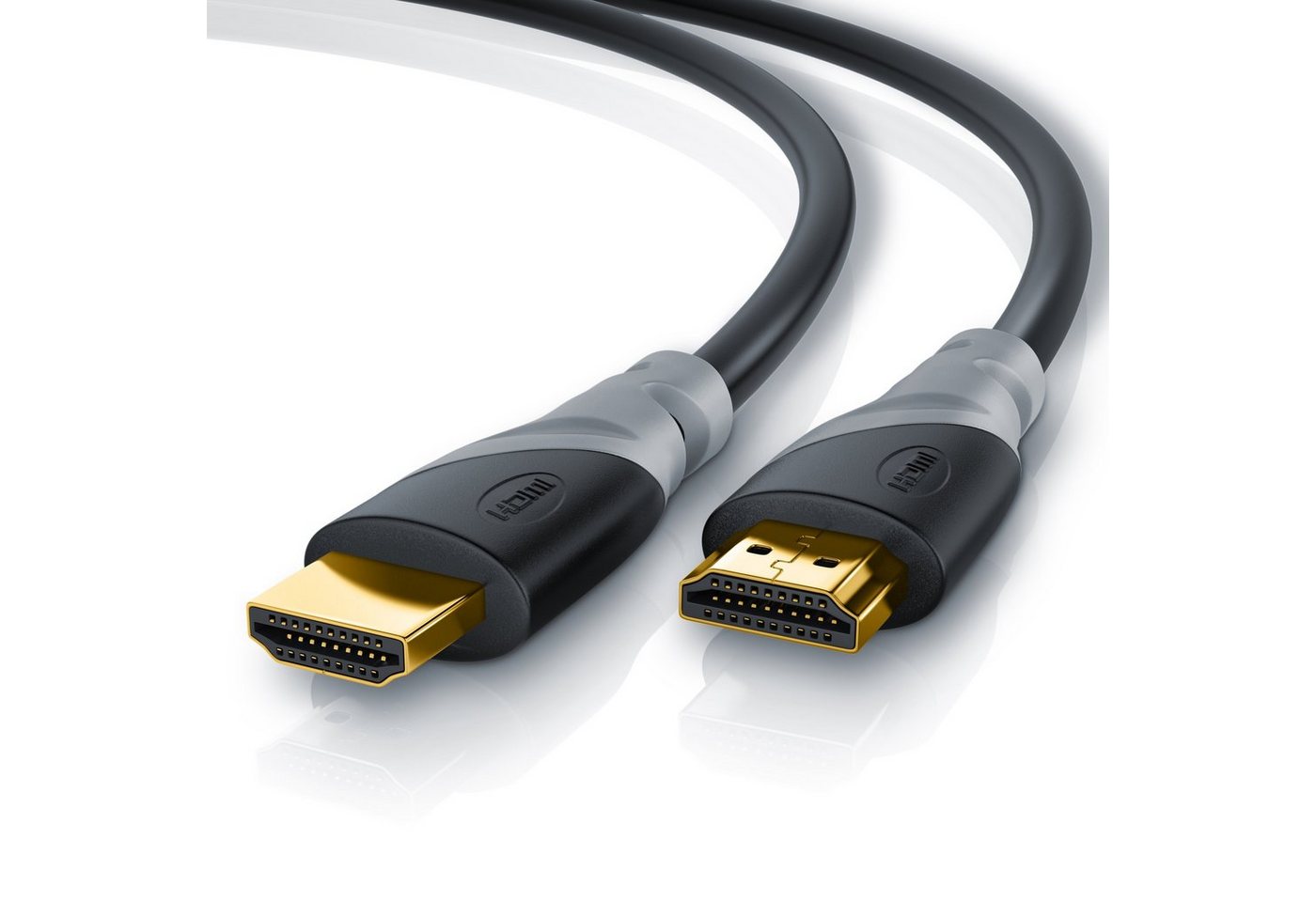 CSL HDMI-Kabel, 2.0b, HDMI Typ A (50 cm), 3fach geschirmt, Ultra HD, Full HD, 3D, High Speed mit Ethernet - 0,5m von CSL