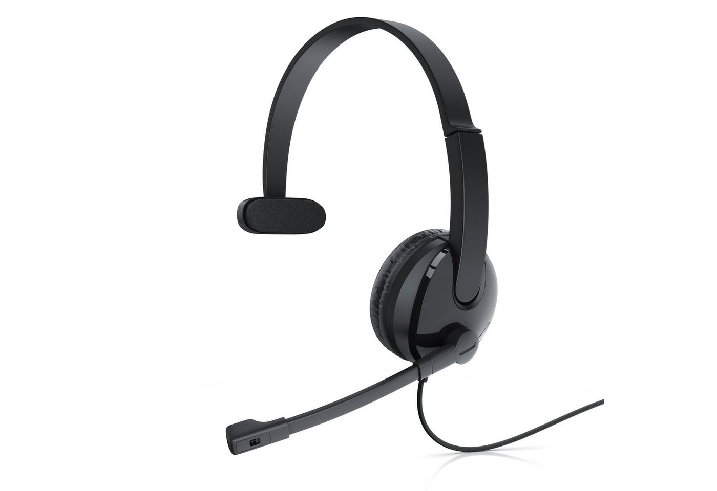 CSL Headset (Beweglicher Mikrofonarm, freisprechen, Chat Callcenter, Auto LKW, PC, Smartphone, PS4, PS5, Mikrofon, PC Office Kopfhörer, 3,5 mm Klinke, große Ohrpolster) von CSL