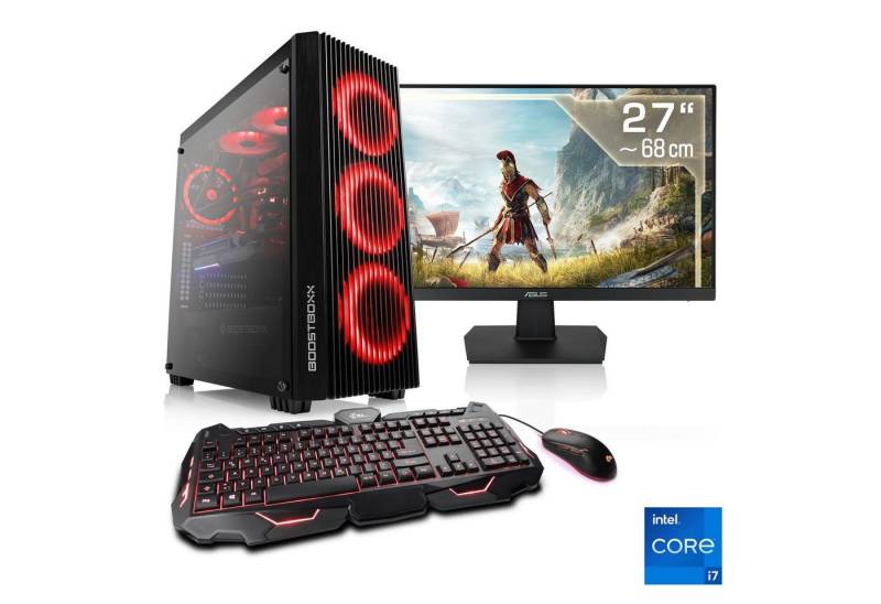 CSL HydroX V27116 Gaming-PC-Komplettsystem (27", Intel® Core i7 12700F, GeForce RTX 3060, 16 GB RAM, 1000 GB SSD) von CSL