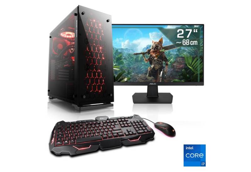 CSL HydroX V27126 Gaming-PC-Komplettsystem (27, Intel® Core i7 12700F, GeForce RTX 3060, 16 GB RAM, 1000 GB SSD)" von CSL