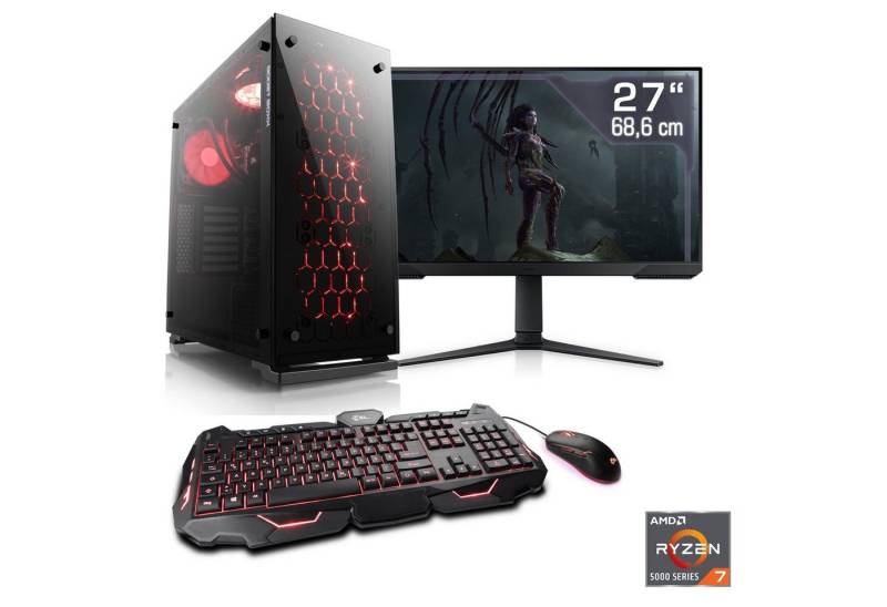 CSL HydroX V28121 Gaming-PC-Komplettsystem (27, AMD Ryzen 7 5700G, AMD Radeon™ Graphics, 16 GB RAM, 1000 GB SSD)" von CSL