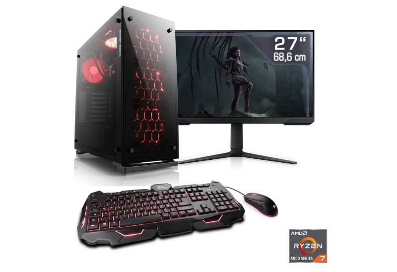 CSL HydroX V28327 Gaming-PC-Komplettsystem (27", AMD Ryzen 7 5700G, AMD Radeon Graphics, 32 GB RAM, 1000 GB SSD) von CSL