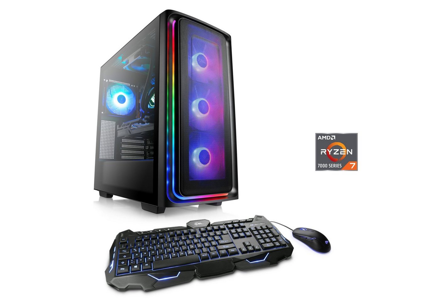 CSL HydroX V28371 Gaming-PC (AMD Ryzen 7 7800X3D, AMD Radeon RX 7900XT, 32 GB RAM, 2000 GB SSD, Wasserkühlung) von CSL