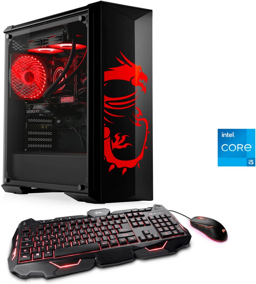 CSL HydroX V29558 MSI Dragon Advanced Edition Gaming-PC-Komplettsystem (27", Intel® Core™ i5-14400F, GeForce RTX 3050 8GB, 16 GB RAM, 500 GB SSD) von CSL