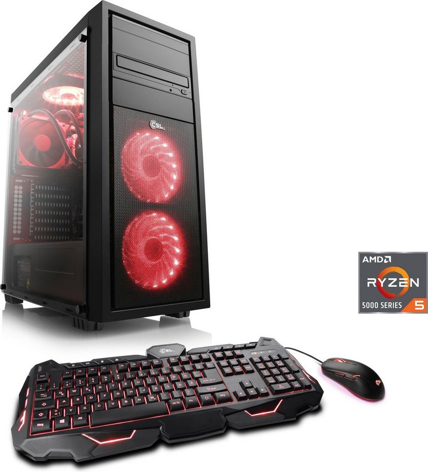 CSL HydroX V8992 Gaming-PC (AMD Ryzen 5 5600G, AMD Radeon Grafik, 16 GB RAM, 1000 GB SSD, Wasserkühlung) von CSL