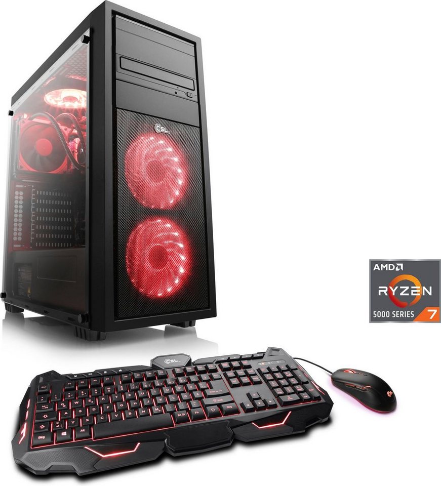 CSL HydroX V8993 Gaming-PC (AMD Ryzen 7 5700G, AMD Radeon Grafik, 16 GB RAM, 1000 GB SSD, Wasserkühlung) von CSL