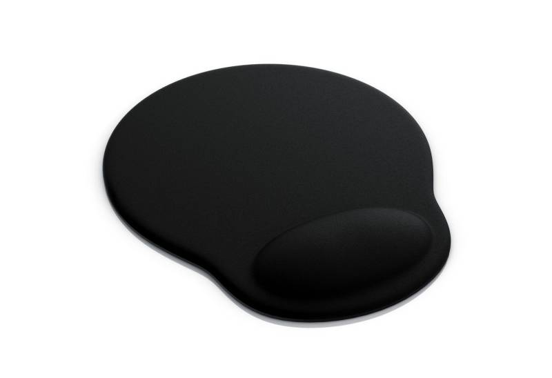 CSL Mauspad Office Gel Mousepad mit ergonomischer Handgelenkauflage, (1-St), Office Gel Mousepad mit ergonomischer Handgelenkauflage,schwarz von CSL