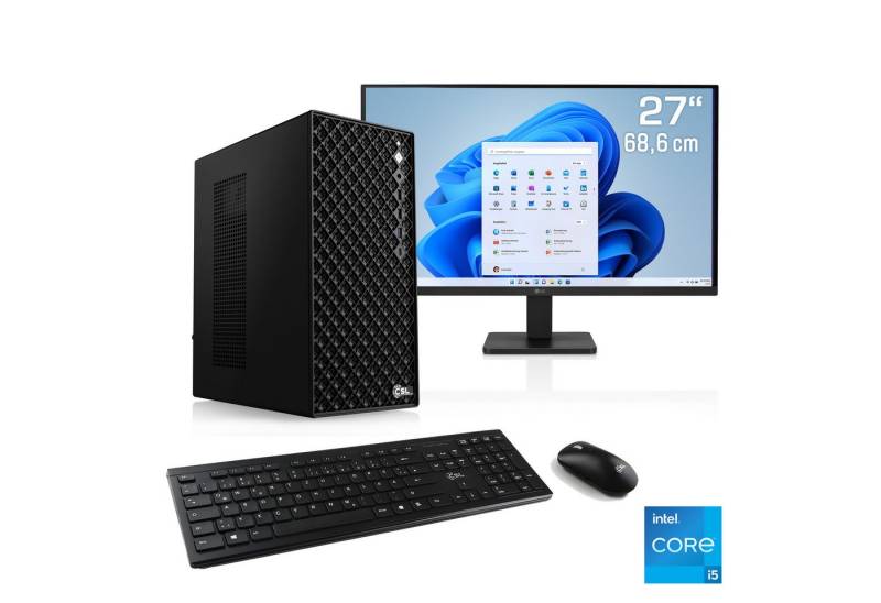CSL Mystic V24031 PC-Komplettsystem (27", Intel® Core i5 12400, 32 GB RAM, 1000 GB SSD) von CSL