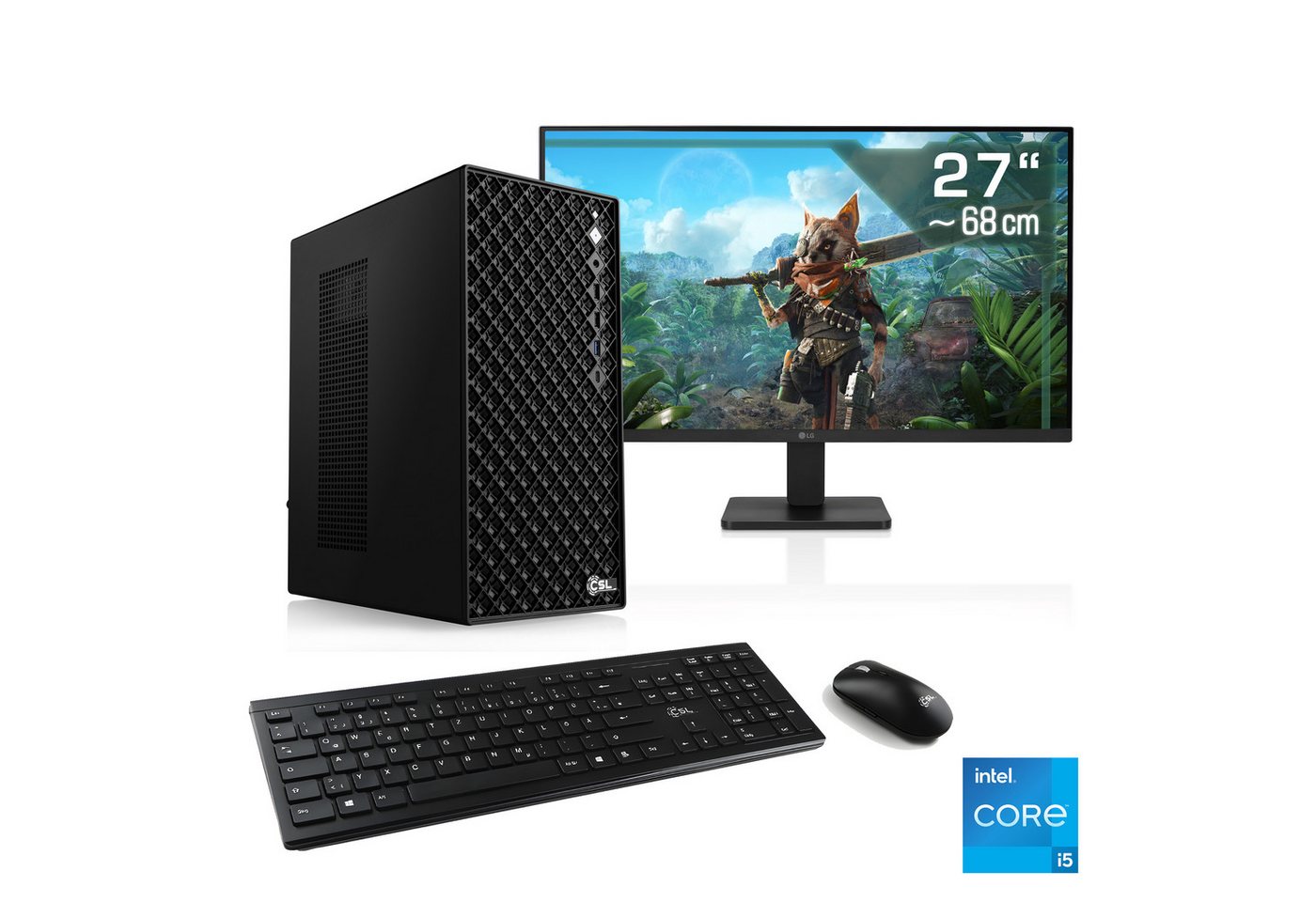 CSL Mystic V24048 PC-Komplettsystem (27", Intel® Core i5 14400F, GeForce RTX 3050, 32 GB RAM, 1000 GB SSD) von CSL