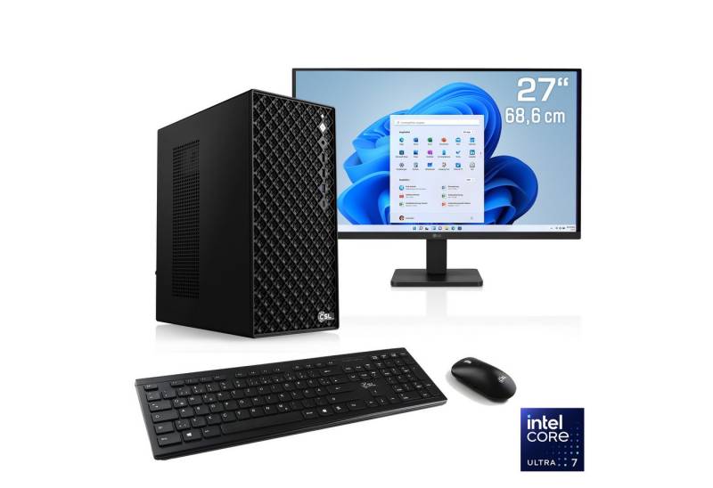CSL Mystic V24054 Gaming-PC-Komplettsystem (27", Intel® 265K, 32 GB RAM, 1000 GB SSD) von CSL