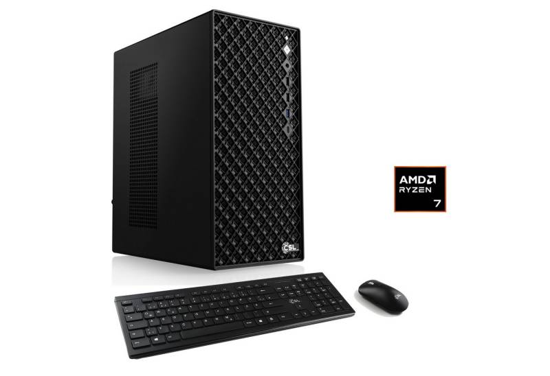 CSL Mystic V24091 PC (AMD Ryzen 7 9700X, GeForce RTX 4060, 32 GB RAM, 1000 GB SSD, Luftkühlung) von CSL