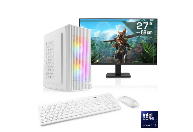 CSL Spectrum V25205 Gaming-PC-Komplettsystem (27", Intel® 245KF, GeForce RTX 4060, 32 GB RAM, 1000 GB SSD) von CSL