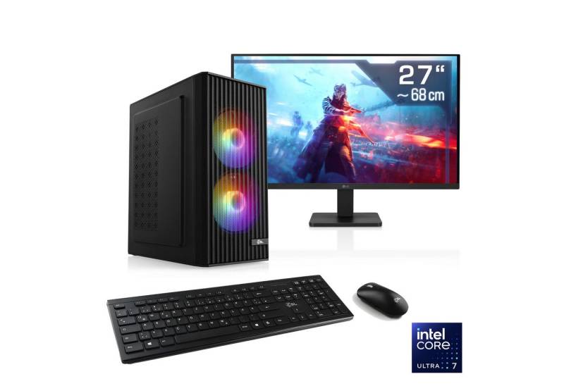 CSL Spectrum V25206 Gaming-PC-Komplettsystem (27", Intel® 265K, 32 GB RAM, 1000 GB SSD) von CSL