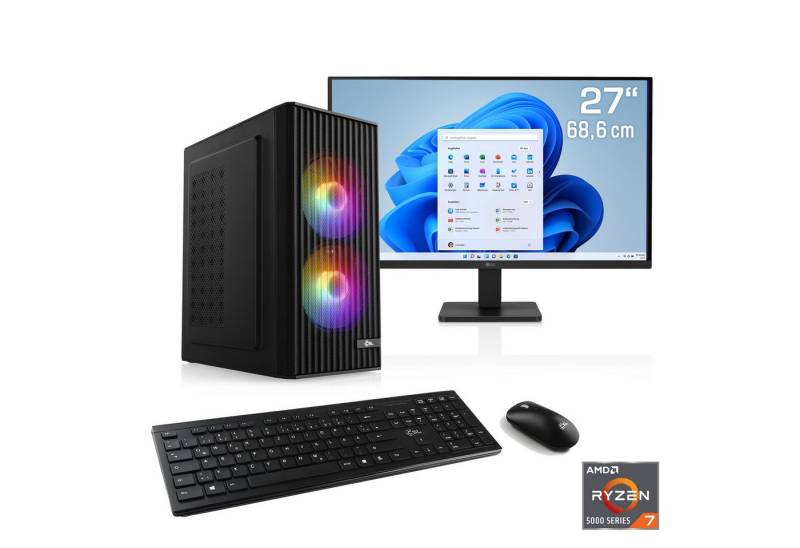 CSL Spectrum V25222 PC-Komplettsystem (27", AMD Ryzen 7 5700G, 16 GB RAM, 500 GB SSD) von CSL