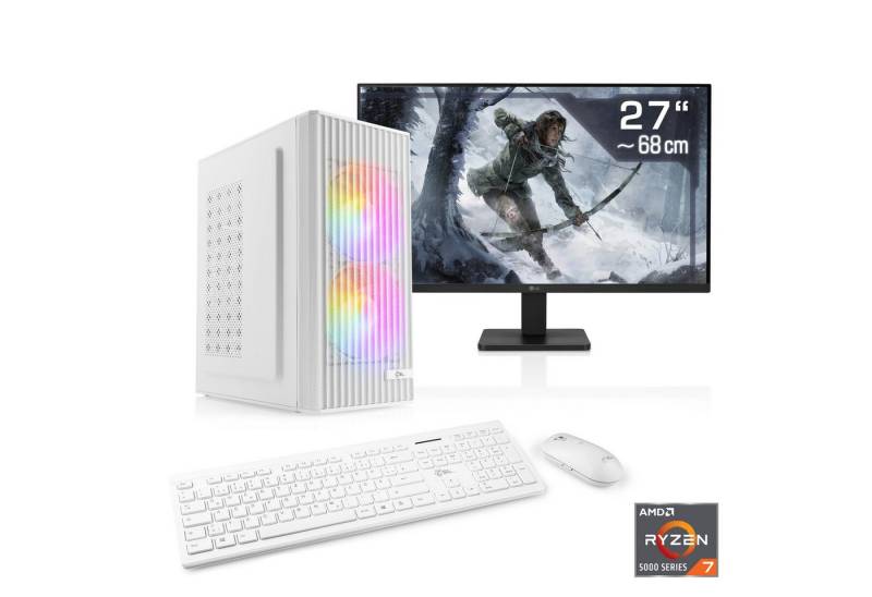 CSL Spectrum V25225 PC-Komplettsystem (27", AMD Ryzen 7 5700X, 8GB, 16 GB RAM, 1000 GB SSD) von CSL