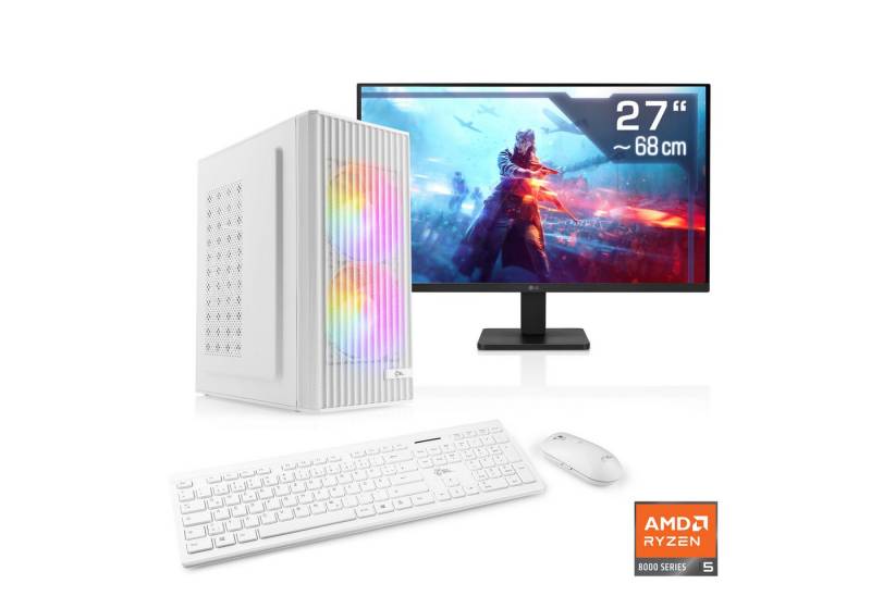 CSL Spectrum V25231 PC-Komplettsystem (27", AMD Ryzen 5 8400F, 8GB, 32 GB RAM, 1000 GB SSD) von CSL