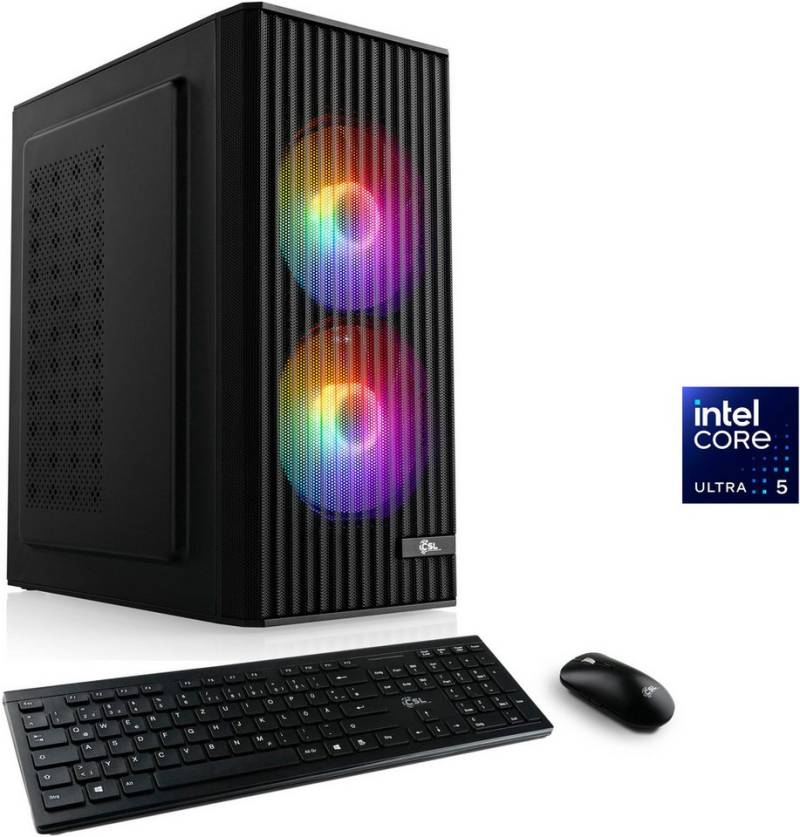 CSL Spectrum V25332W Gaming-PC (Intel® 245K, 32 GB RAM, 1000 GB SSD, Luftkühlung) von CSL
