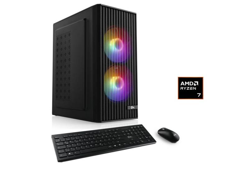 CSL Spectrum V28126 PC (AMD Ryzen 7 9700X, GeForce RTX 4060, 16 GB RAM, 1000 GB SSD, Luftkühlung) von CSL