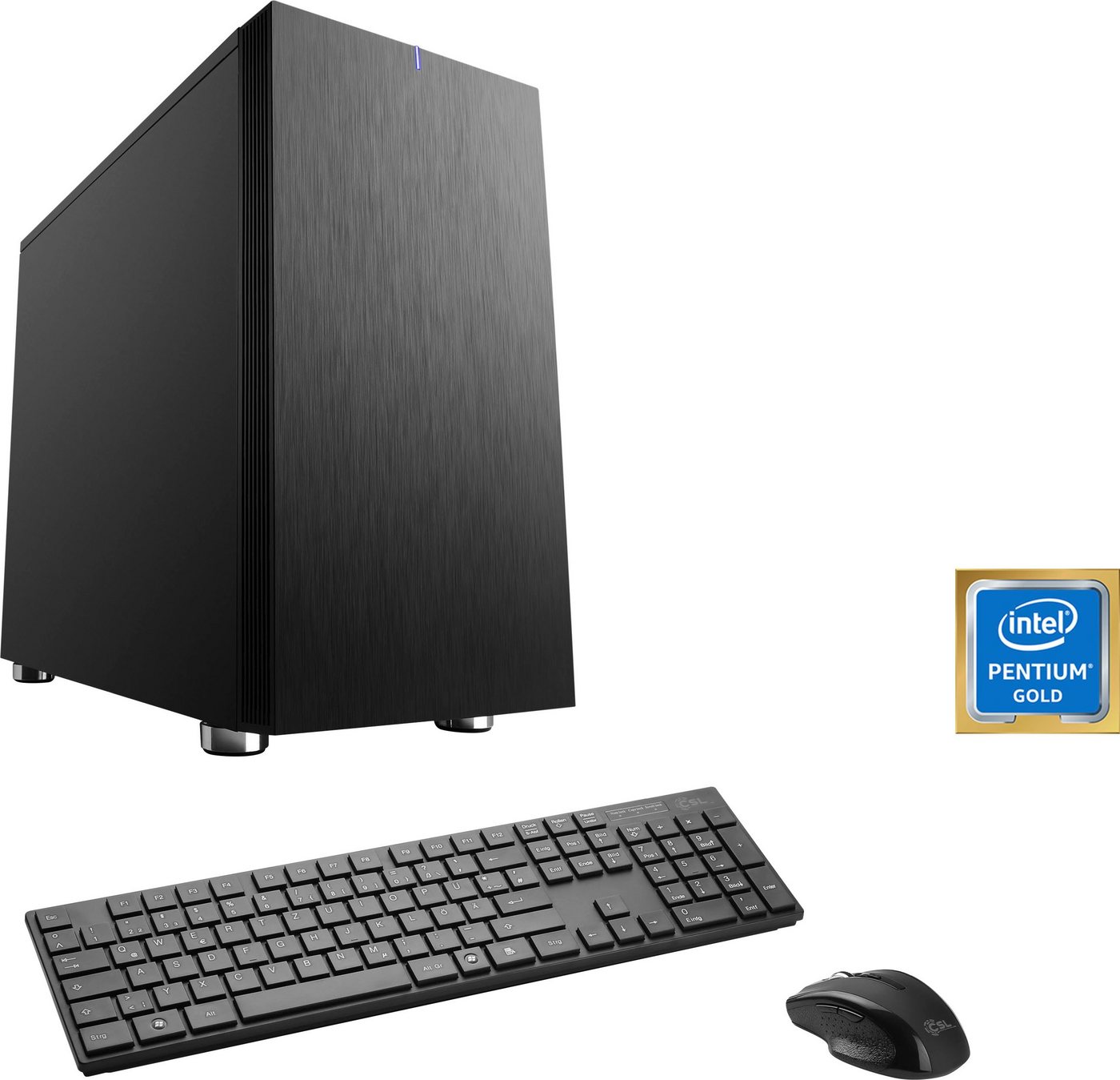 CSL Speed V1710 PC (Intel® Pentium Gold G6400, UHD Graphics 610, 16 GB RAM, 1000 GB SSD, Luftkühlung) von CSL