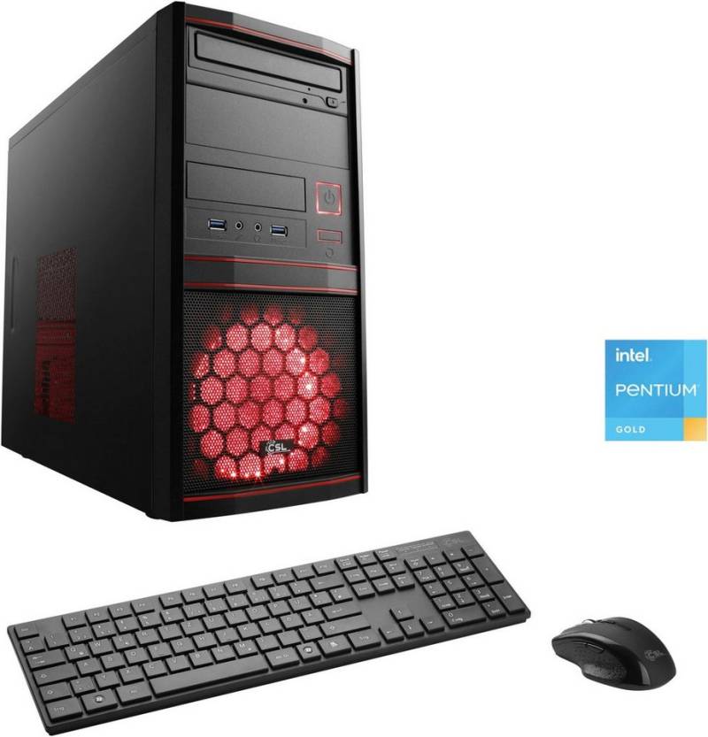 CSL Speed V1717 PC (Intel® Pentium Gold G6400, Intel UHD Graphics 610, 16 GB RAM, 1000 GB SSD, Luftkühlung) von CSL