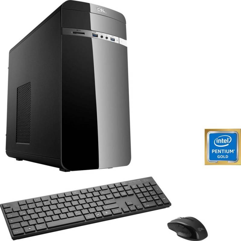 CSL Speed V1719 PC (Intel® Pentium Gold G6400, Intel UHD Graphics 610, 16 GB RAM, 1000 GB SSD, Luftkühlung) von CSL