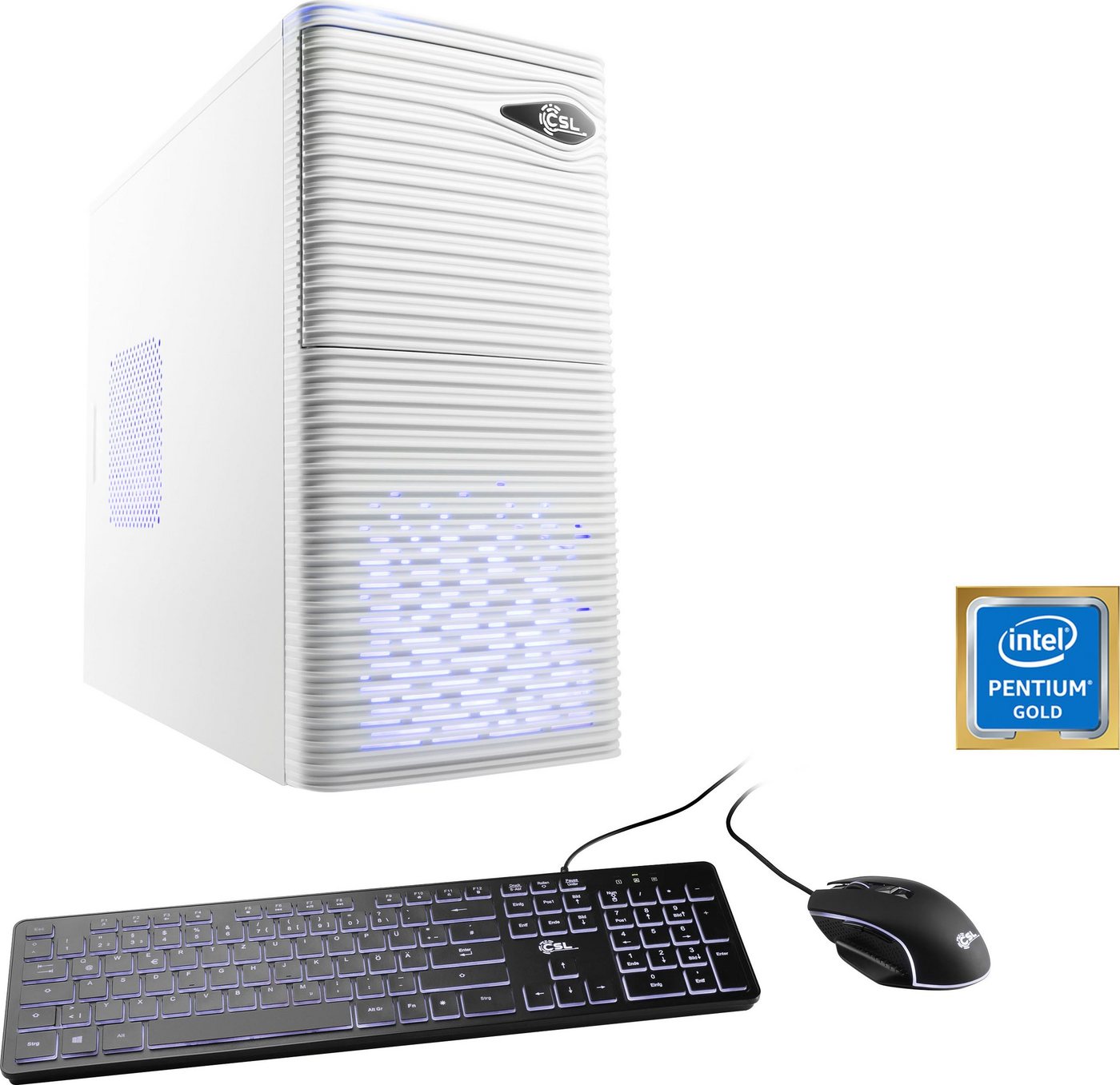 CSL Speed V21110 PC (Intel® Pentium Gold G6400, 16 GB RAM, 1000 GB SSD, Luftkühlung) von CSL