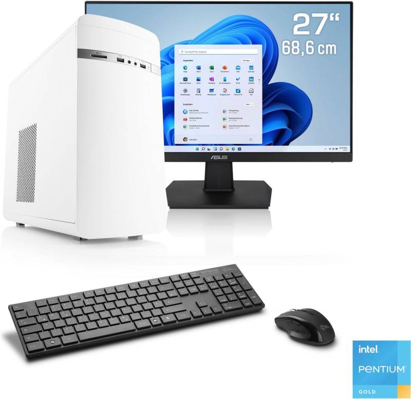 CSL Speed V21117 PC-Komplettsystem (27", Intel® Pentium Gold G6400, 16 GB RAM, 1000 GB SSD) von CSL