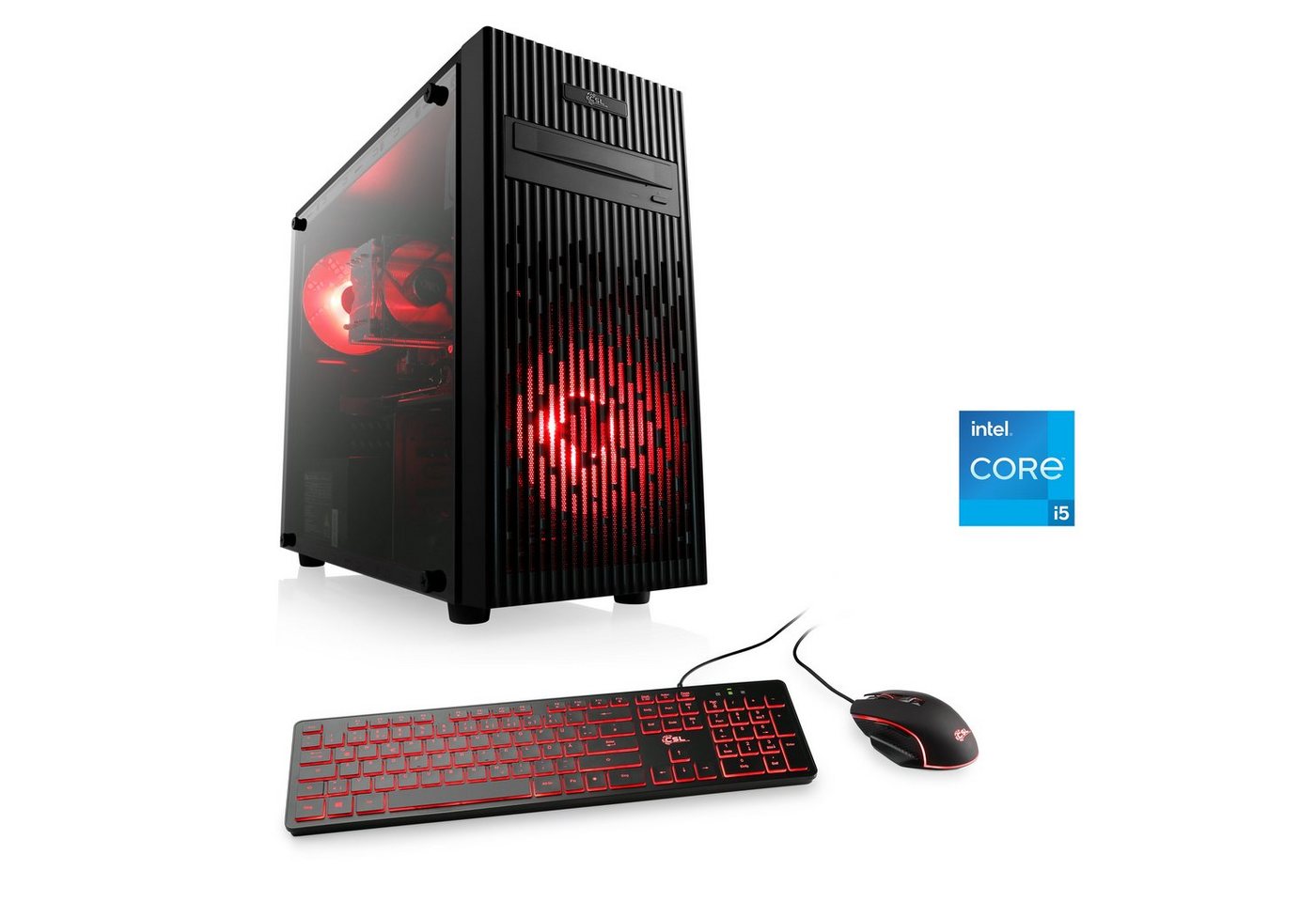 CSL Speed V25353 Gaming-PC (Intel® Core i5 11400F, GeForce GTX 1650, 32 GB RAM, 1000 GB SSD, Luftkühlung) von CSL