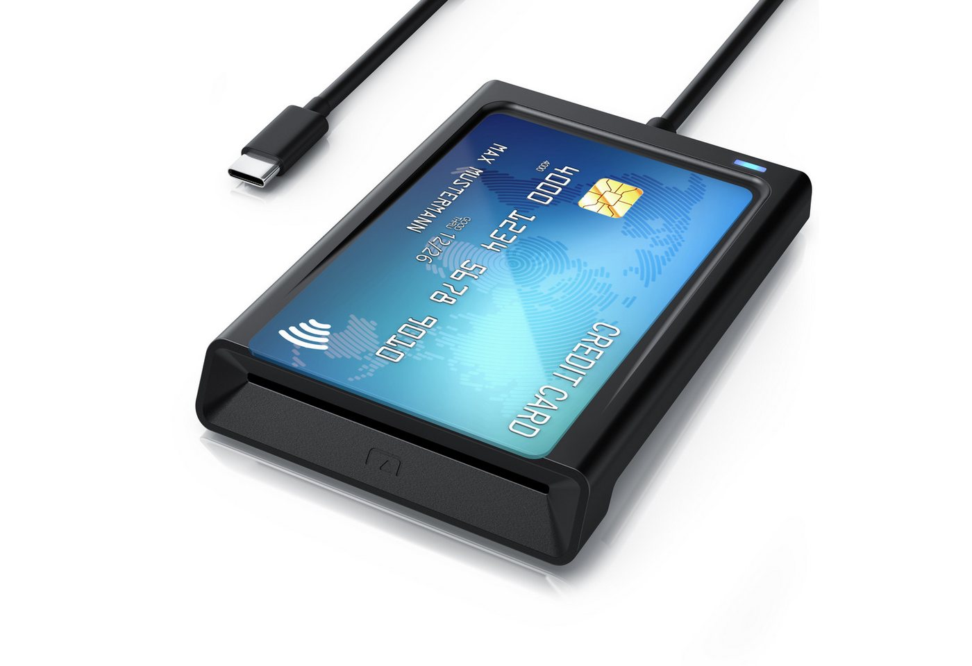 CSL Speicherkartenleser USB C Smart Card Reader mit NFC, Chipkartenleser, SIM Kartenlesegerät, für Personalausweis Gesundheitskarte Bankkarte, Mac OS X, Win 11 komp. CSL Speicherkartenleser USB C Smart Card Reader mit NFC, Chipkartenleser, SIM Kartenlesegerät, für Personalausweis Gesundheitskarte Bankkarte, Mac OS X, Win 11 komp. von CSL