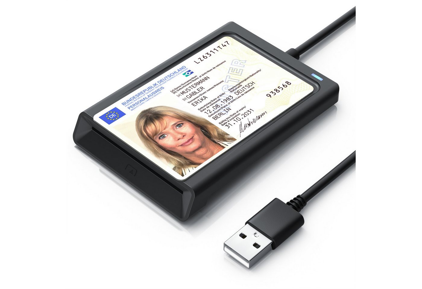 CSL Speicherkartenleser USB Smart Card Reader mit NFC, Chipkartenleser, SIM Kartenlesegerät, für Personalausweis Gesundheitskarte Bankkarte, Mac OS X, Win 11 komp. CSL Speicherkartenleser USB Smart Card Reader mit NFC, Chipkartenleser, SIM Kartenlesegerät, für Personalausweis Gesundheitskarte Bankkarte, Mac OS X, Win 11 komp. von CSL