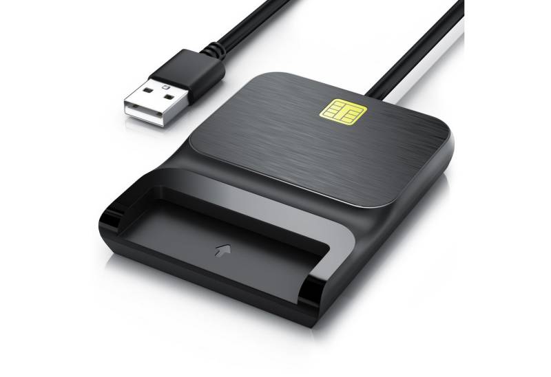 CSL Speicherkartenleser USB SmartCard Reader / Chipkartenleser, Sim Kartenleser, USB 2.0, Cardreader für SIM Cards, SD, MicroSD, für Mac OS X & Windows 7-11 von CSL