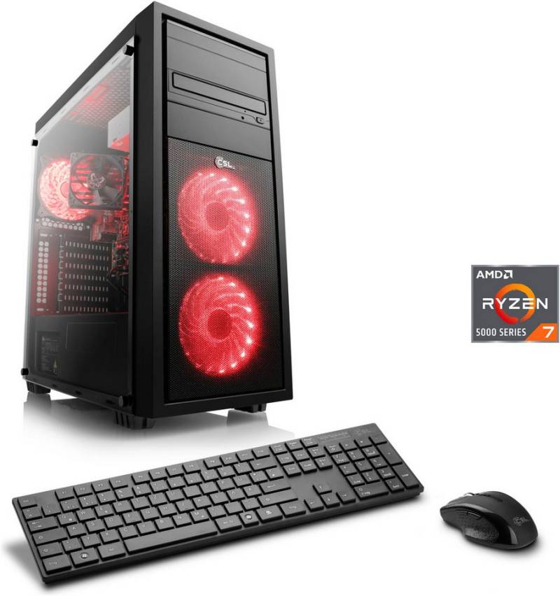 CSL Sprint V28318 Gaming-PC (AMD Ryzen 7 5700G, AMD Radeon Graphics, 32 GB RAM, 1000 GB SSD, Luftkühlung) von CSL
