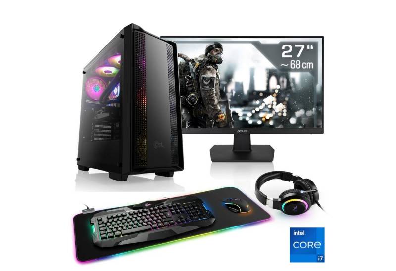 CSL Sprint V28614 Gaming-PC-Komplettsystem (27", AMD Ryzen 7 5700X, GeForce RTX 3060, 16 GB RAM, 1000 GB SSD) von CSL
