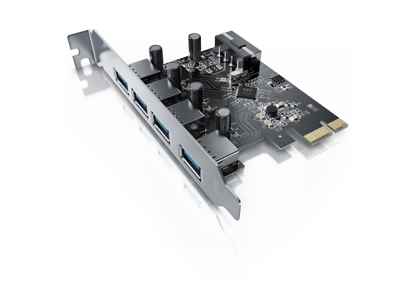 CSL USB-Adapter, 4 Port USB 3.0 PCI Express Controllerkarte, 4 Schnittstellen, USB Hub von CSL