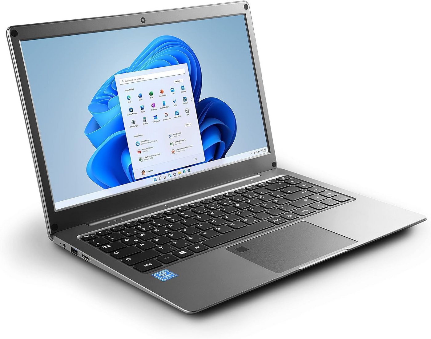 CSL Ultraleichtes Notebook (Intel N4120, UHD 600 Grafik, 4GB mit Passivkühlung und.Schnelle Datenübertragung Datentransferraten) von CSL