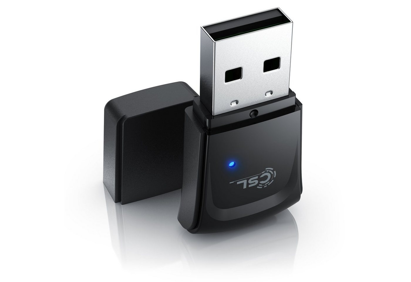 CSL WLAN-Dongle, 300 Mbit/s USB Stick WiFi Adapter 2,4 Ghz 2T2R, Verstärkung 18 dBm von CSL
