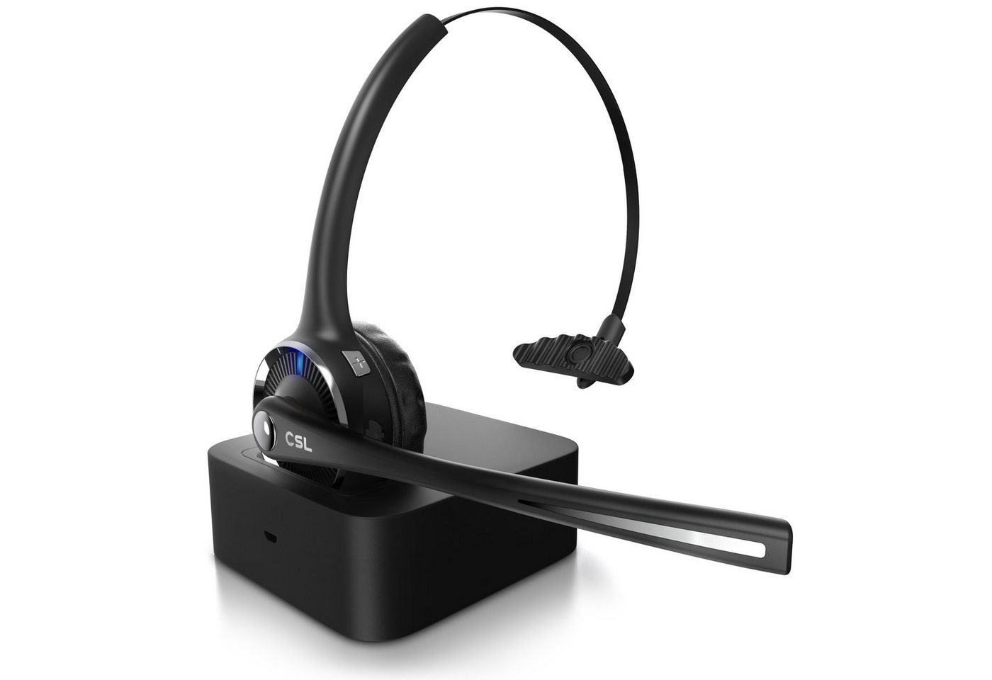 CSL Wireless-Headset (Bluetooth, Bluetooth Kopfhörer, Mikrofon, Ladestation, Noise Cancel & Multipoint) von CSL