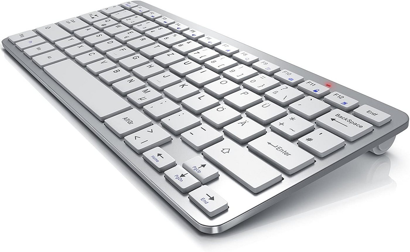 CSL Wireless-Tastatur (2,4Ghz Slim Design Mini Keyboard, platzsparend, ergonomisch, Kabellos) von CSL
